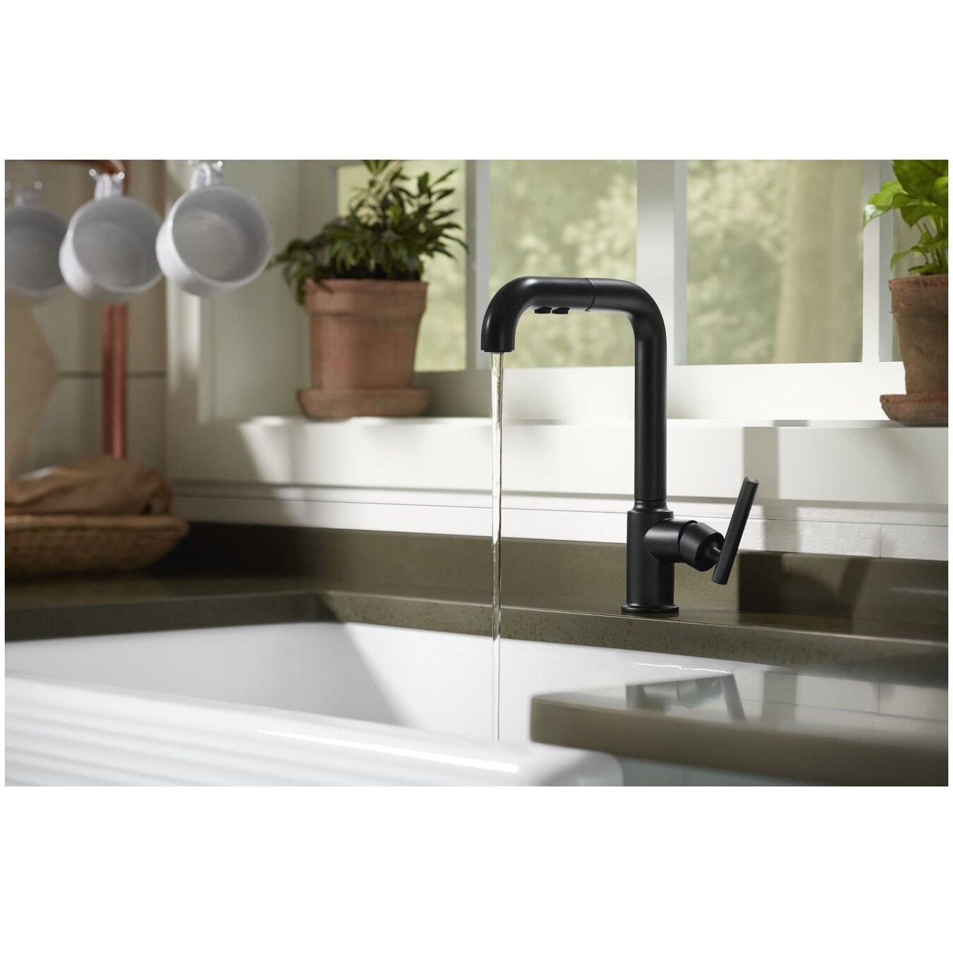 Kohler Purist 1.5 GPM Single Hole Pull Out Kitchen Faucet ...