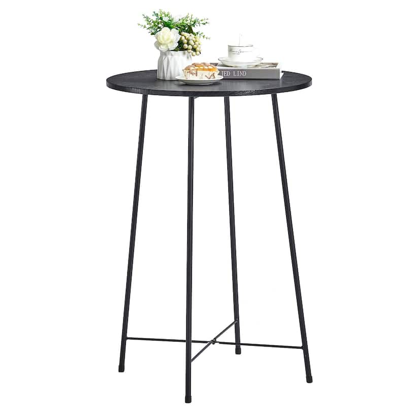 Taomika, Bistro Pub Table Round Dining Table-Brown/Black/Coffee/Maple Color-Four Colors