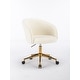 preview thumbnail 2 of 3, Golden Foot Office Chair, Cosmetic Chair with Height Adjustable and Wheels, Home Work Chair with Rotary Function - N/A
