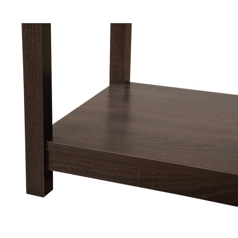 Wenge Nightstand 24x20x19 Sleek Compact Bedside Table with Rich Modern Finish, Durable Build and Stylish Bedroom Storage