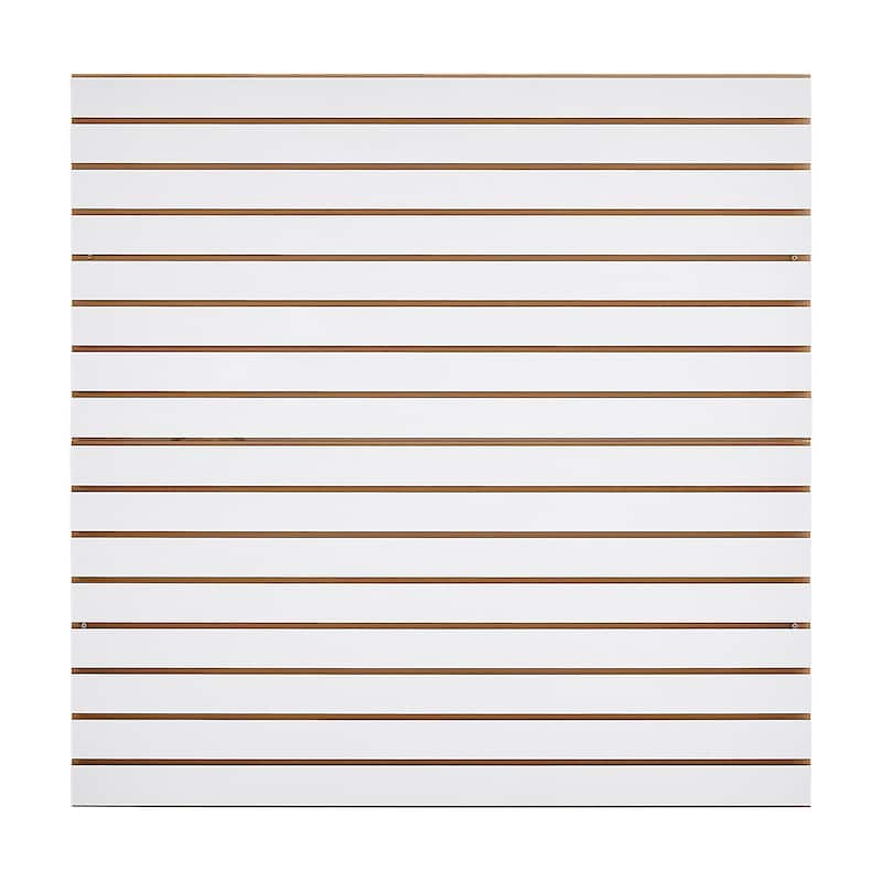 4 x 4 Feet MDF Garage Slat Wall Panel with Modular Design Ideal for Use in Workshops and other Space - 48" x 48" x 0.70"