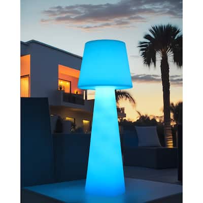Livabliss Summerfest Traditional Accent Floor Lamp - 47"H x 12"W x 12"D