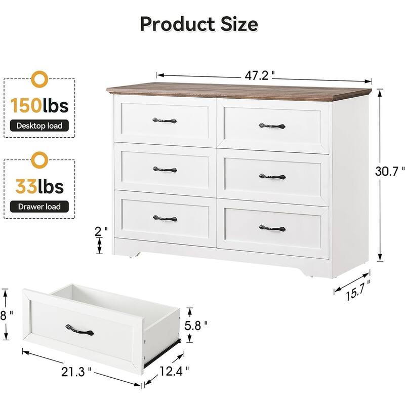 Dresser for Bedroom with 5/6 Drawers