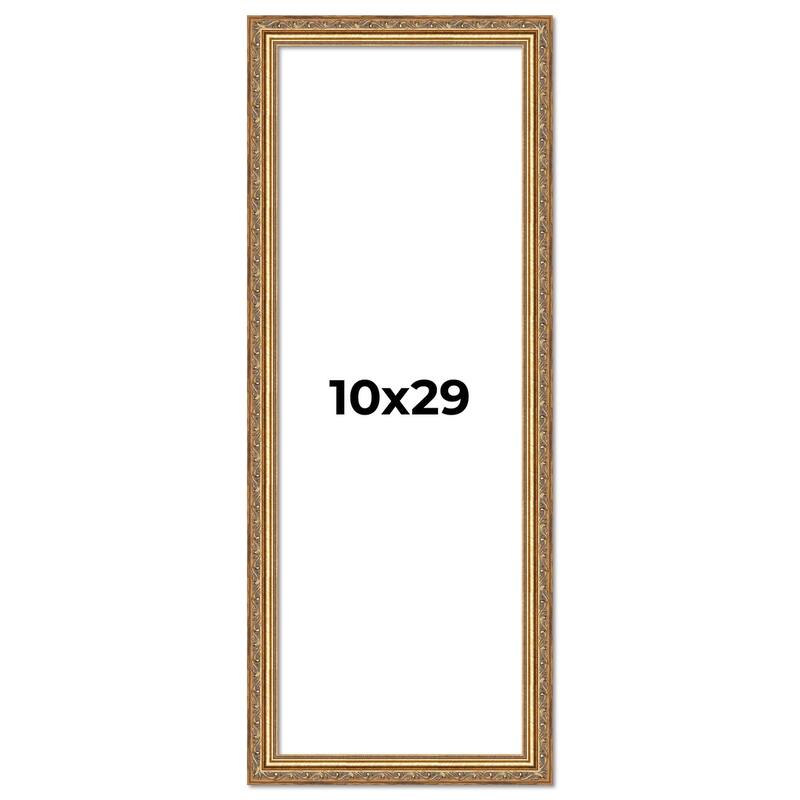 10x29 Frame Red Solid Wood Picture Frame