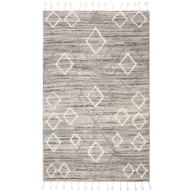 SAFAVIEH Handmade Casablanca Shag Sonoko Tribal Wool Rug