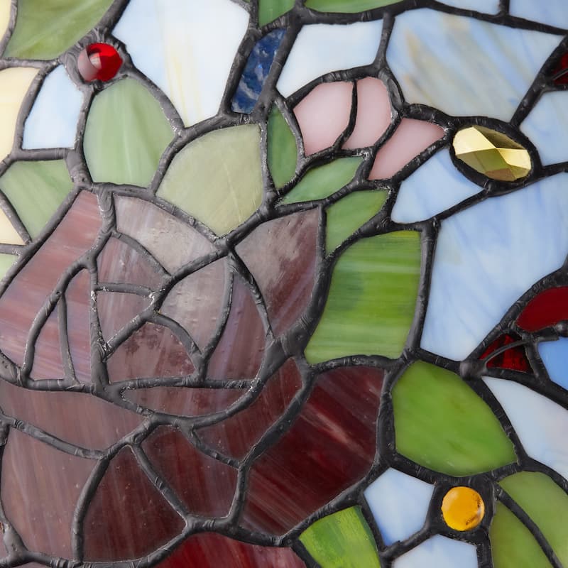 Sophia River of Goods Multi-Color Stained Glass Dome Shade 25-Inch Table Lamp - 16" x 16" x 25"