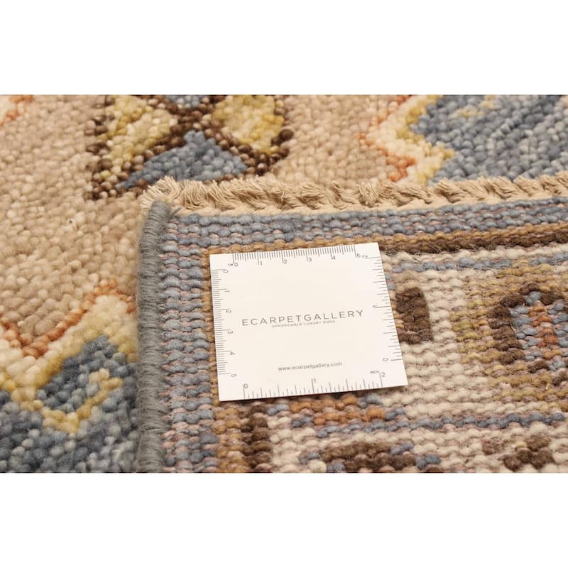 ECARPETGALLERY Hand-knotted Jules Serapi Sky Blue Wool Rug - 2'7 x 9'10