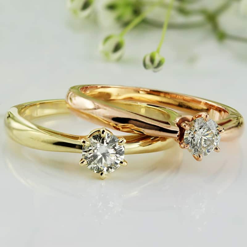 Auriya 14k Gold 1/3ctw Round Solitaire Diamond Engagement Ring