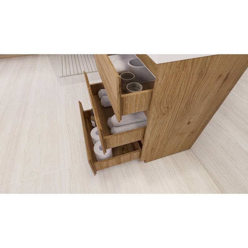 Aron 24'' Freestanding Vanity with Reinforced Acrylic Sink
