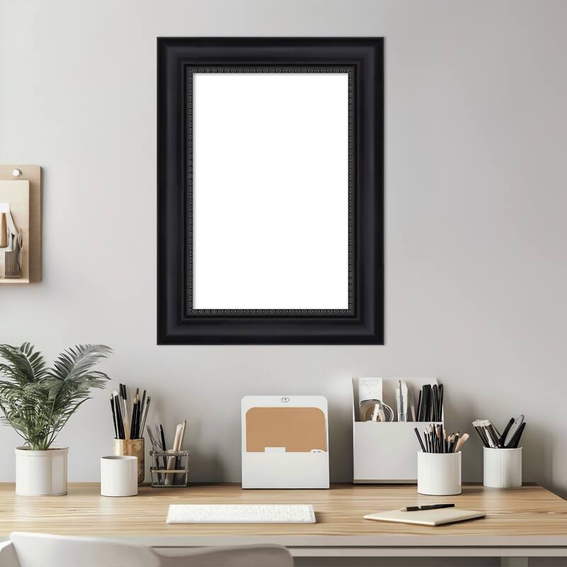 Amanti Art Astor Black Framed Dry Erase Magnetic Board
