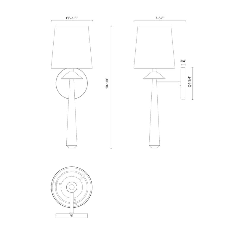 Alora Lighting WV497106 Bridgette 18" Tall Bathroom Sconce with Linen