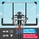 preview thumbnail 15 of 14, Outdoor Adjustable Basketball Hoop 7.5-10ft with 44 Inch Backboard, Portable Goal System with Wheels - 44'' L x 28'' W x 6” H