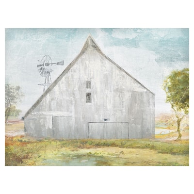 Big Gray Barn by Willowbrook Fine Art Canvas Art Print