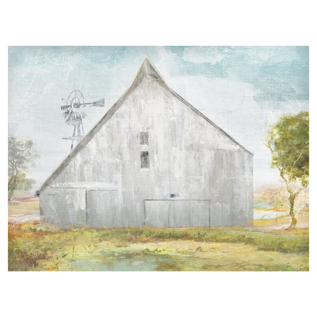 Big Gray Barn by Willowbrook Fine Art Canvas Art Print