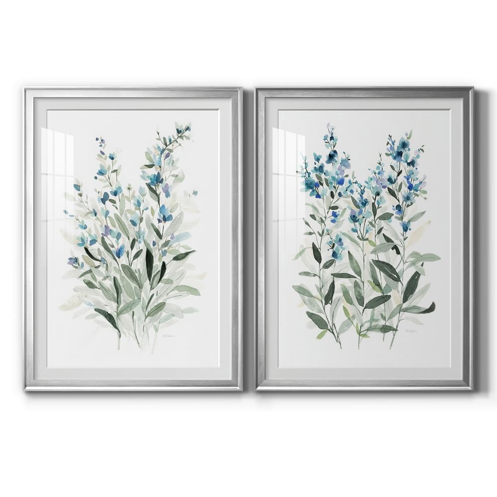 Delicate Blue Botanical I Premium Framed Print - Ready to Hang