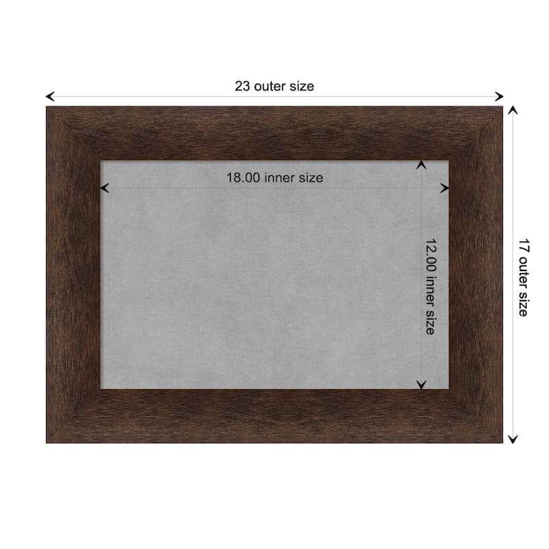 Amanti Art Warm Walnut Framed Magnetic Board - Board Size 18x12