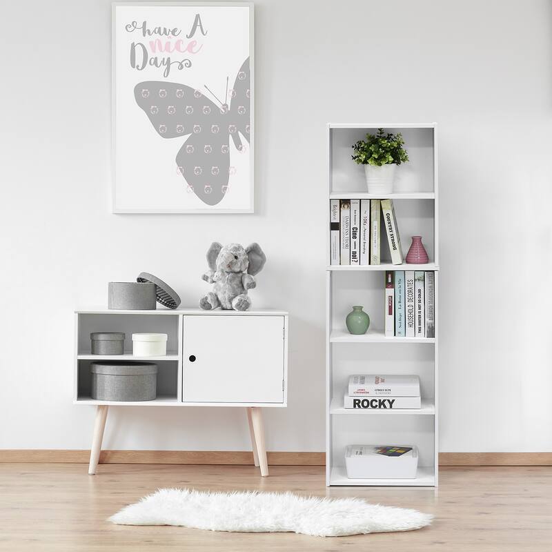 Porch & Den Hollygrove Reversible Color 5-tier Open Shelf Bookcase