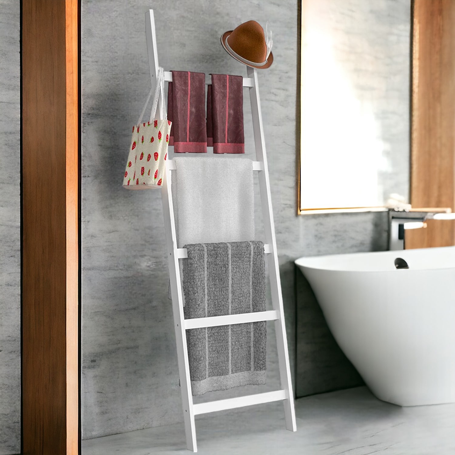 Ladder towel rack