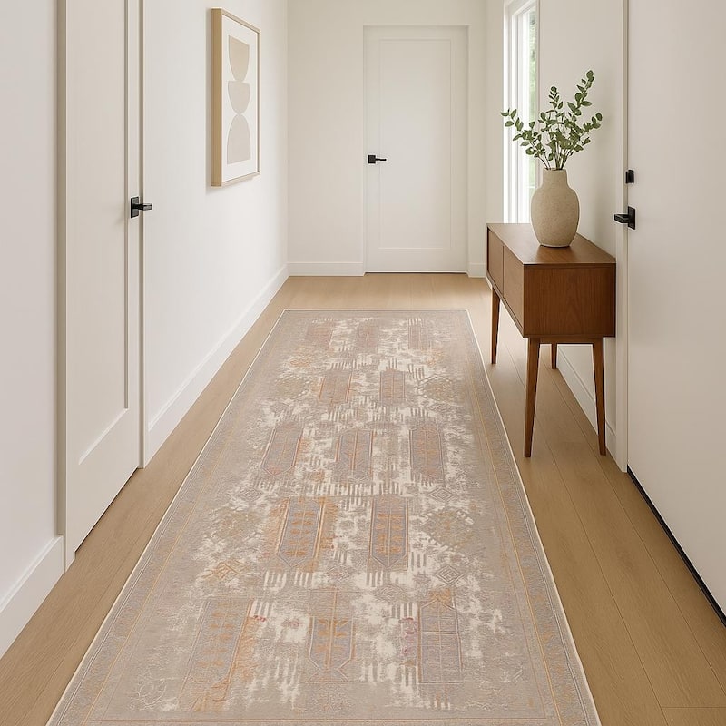 HomeRoots Southwestern Modern Runner Area Rug - 144.00 in. x 27.00 in. x 0.60 in.