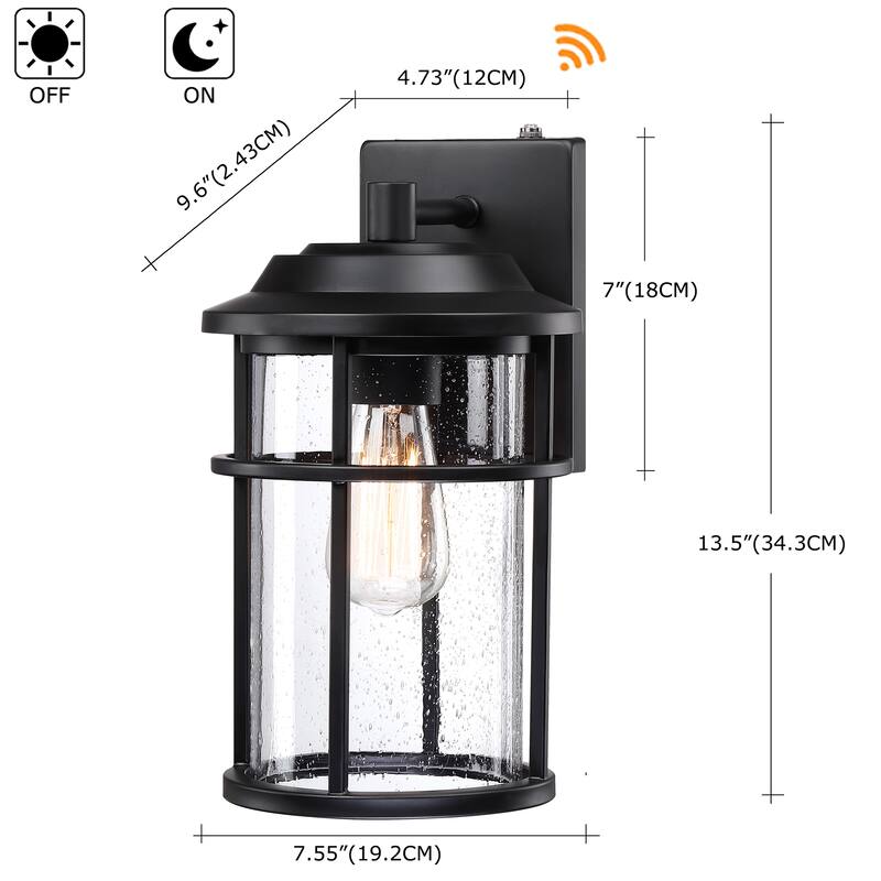 4Pack-1 Light Outdoor Wall Light Dusk to Dawn - 7.56"x9.6"x13.54"