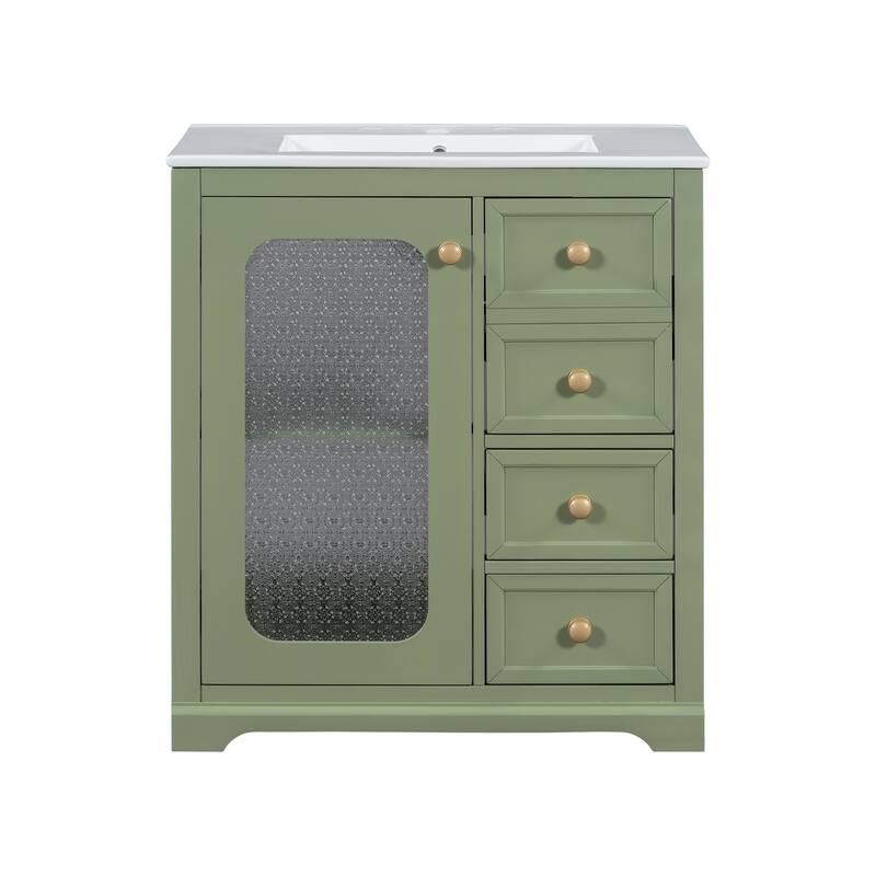 Bathroom Vanity With Glass Door