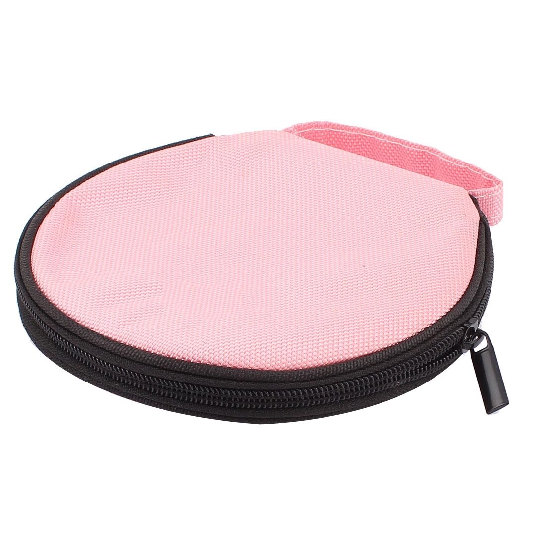 Nylon Round Cd Dvd Disc Storage Carry Case Holder Cover Pouch Bag Pink Black Overstock 2296