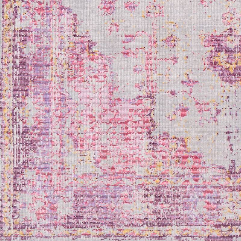 Vintage Distressed Oriental Area Rug - 6' 7" x 9'