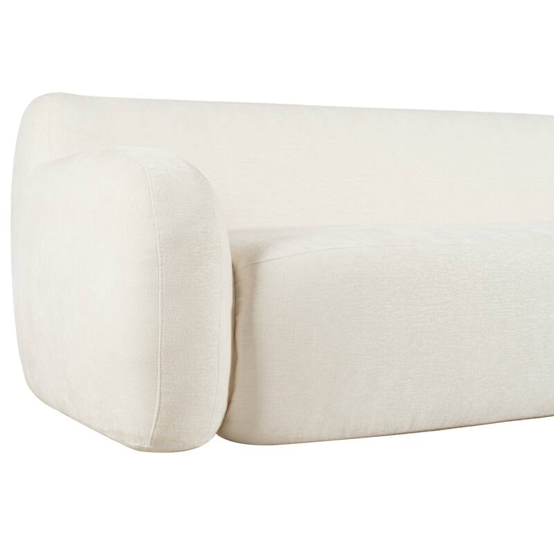 81.5" Ergonomic 3-Seater Curved Sofa, Modular for Living Room, Bedroom, or Apartment
