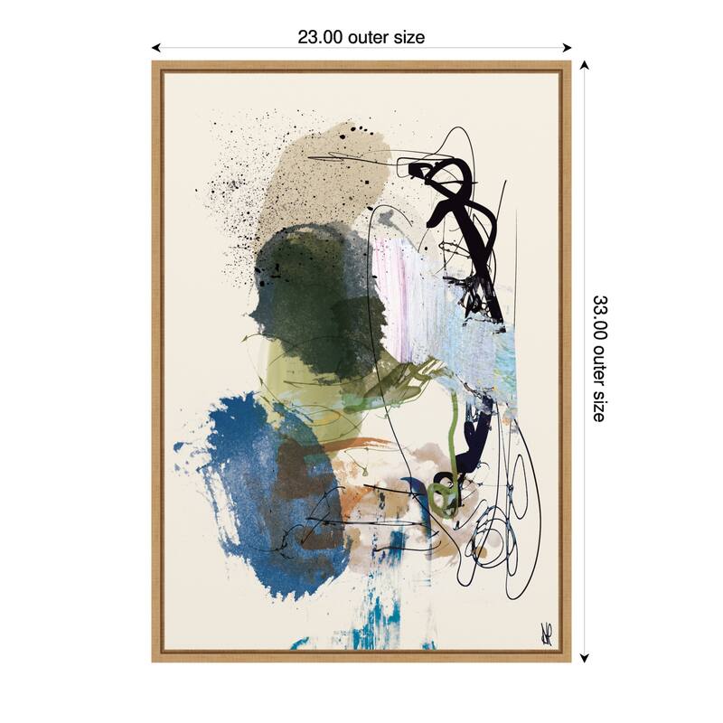 Twin Abstract by Dan Hobday (23 x 33 in.), Framed Canvas Wall Art Print