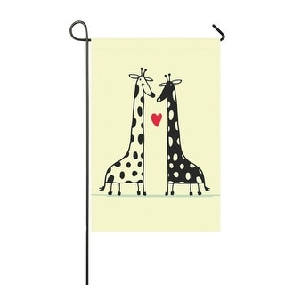 Overstock Giraffes Couple Garden Flag Banner Decorative Flag For