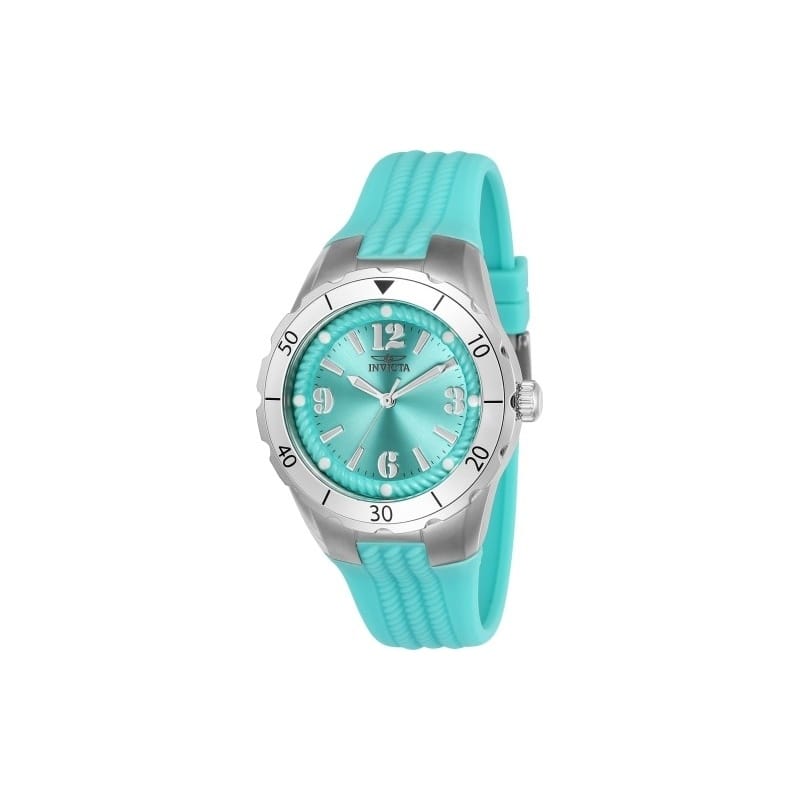 Invicta Women's 24124 Angel Quartz 3 Hand Cyan Dial Watch - Blue
