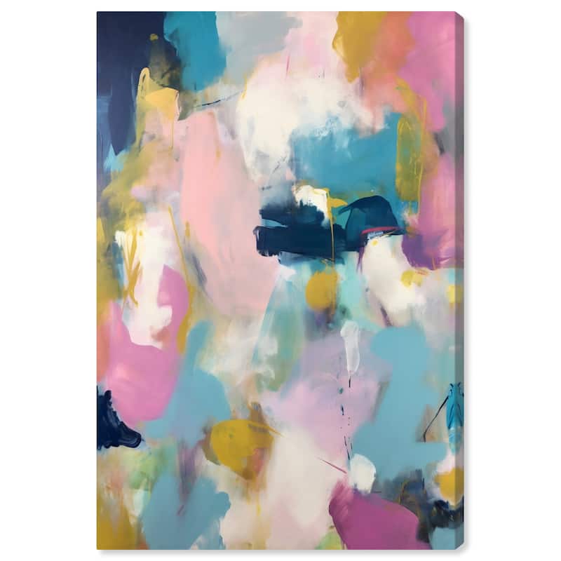 Wynwood Studio Abstract Summer Getaway Blue and Modern & Contemporary Wall Art Canvas Print