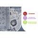 preview thumbnail 7 of 5, LOOM & LUXE Collection 2X8 Cream/Blue Area Rug - 96" D x 26" W x 0.28" H