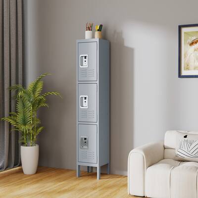 66"H Metal 3 Door Storage Locker for Employees, Gym, Garage