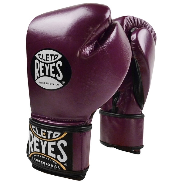 Cleto Reyes Lace Up Hook and Loop Hybrid Boxing Gloves - Purple