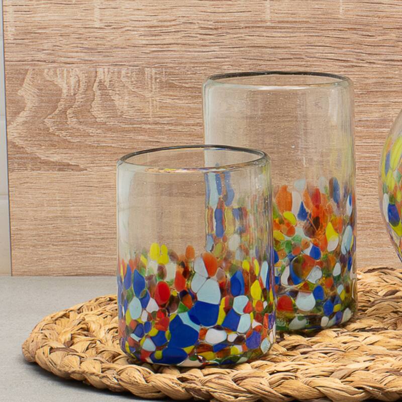 10 Strawberry Street San Lucas Handblown Mexican Glassware, Set of 4