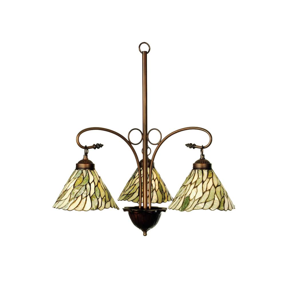 Meyda Tiffany Willow Jadestone 3 Light 30" Wide Chandelier with