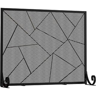 35x28 inch Fireplace Screen Decorative Mesh Fire Spark Guard - Bed Bath ...