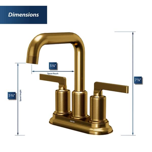 dimension image slide 0 of 5, Karran Gillingham KBF536 2-Handle 4-Inch Centerset Bathroom Faucet with Matching Pop-up Drain
