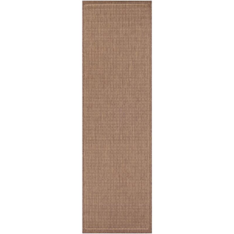 Pergola Deco Indoor/ Outdoor Area Rug - 2'3" x 11'9" Runner - Brown/Natural