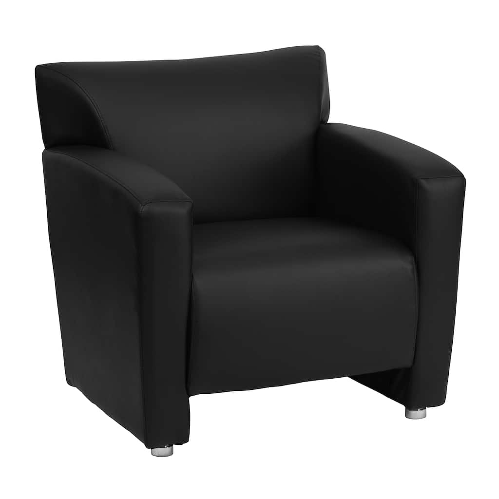LeatherSoft Chair with Extended Panel Arms - 31.25"W x 30"D x 31.25"H