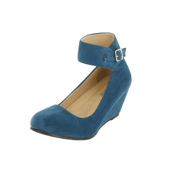 Red Circle Footwear Ontario Ankle Strap Comfort Wedge