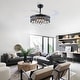 preview thumbnail 22 of 62, 48-Inch Crystal Fandelier with 4 Retractable Blades, Dimmable LED, App and Remote Control - 48 Inches