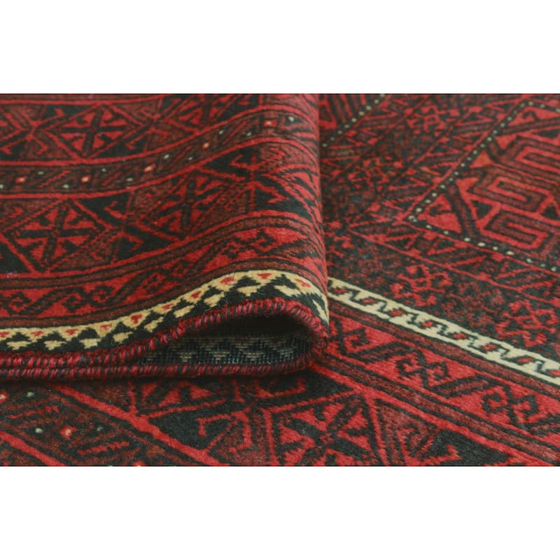 Vintage Distressed Averie Red/Charcoal Rug - 6'6" x 9'9"