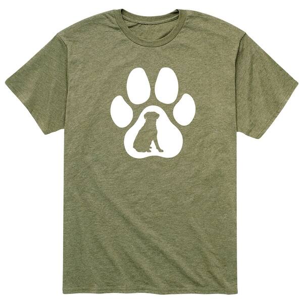 Shop Pawprint Labrador Adult Short Sleeve Tee Heather Military