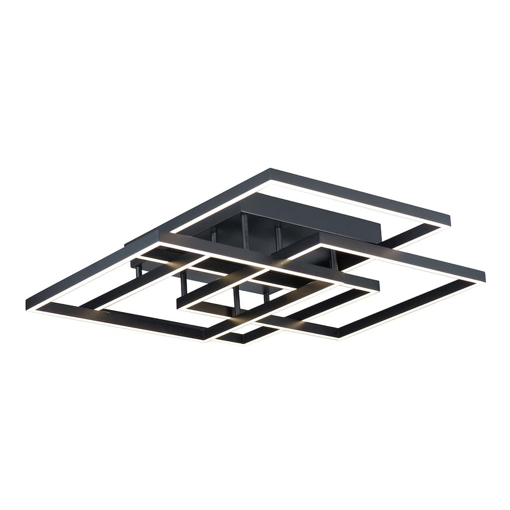 Traverse LED 4-Light 31" Wide Black Flush Mount Light