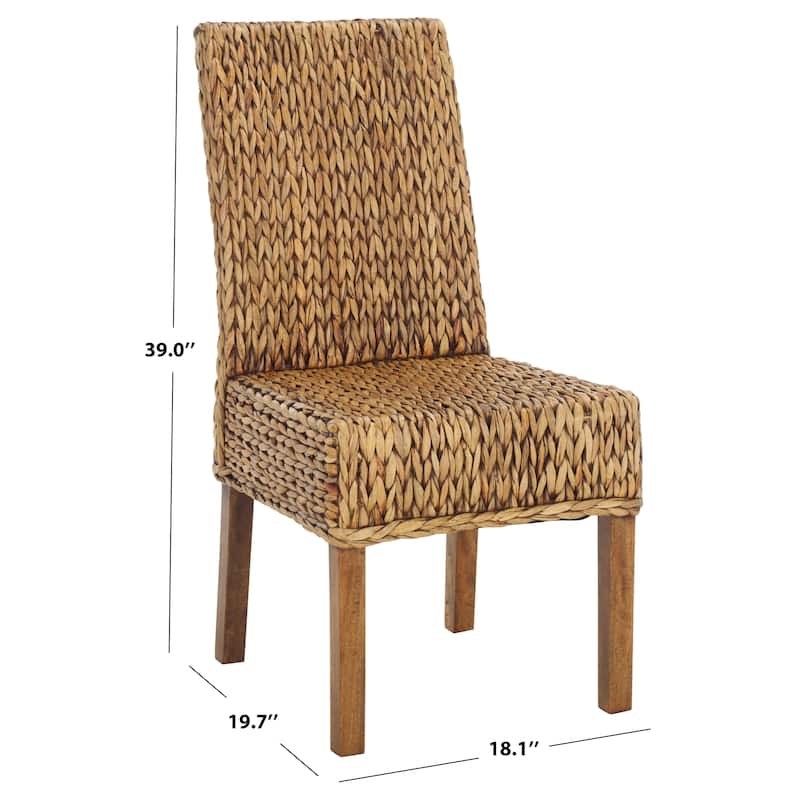 SAFAVIEH Marcy Brown Side Chair (Set of 2) - 18.1" W x 19.7" L x 39" H - 19"W x 22"D x 39"H