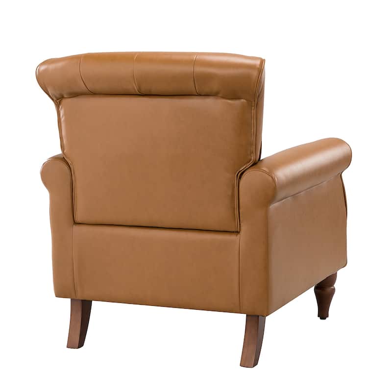 Mycenae Upholstered Accent Armchair with Nailhead Trim