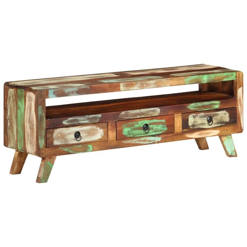vidaXL TV Stand TV Console Sideboard Media Unit Cupboard Cabinet Multicolor - 43.3" x 11.8" x 15.7" - Multicolour