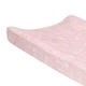 preview thumbnail 2 of 3, Lambs & Ivy Petals Soft Pink/White Floral Outline Baby Changing Pad Cover